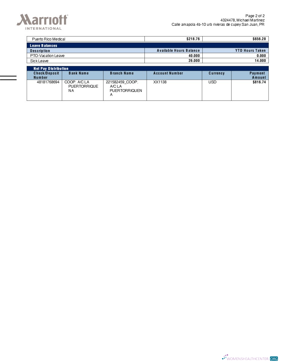 Download Marriott International payslip template in Word and PDF formats.pdf, 2 Photoshop template